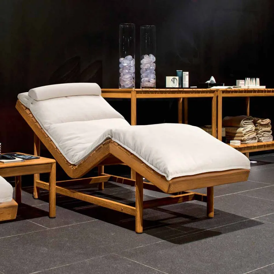 Varaschin Barcode Modernes Gartenbett / Teakholz Viadurini