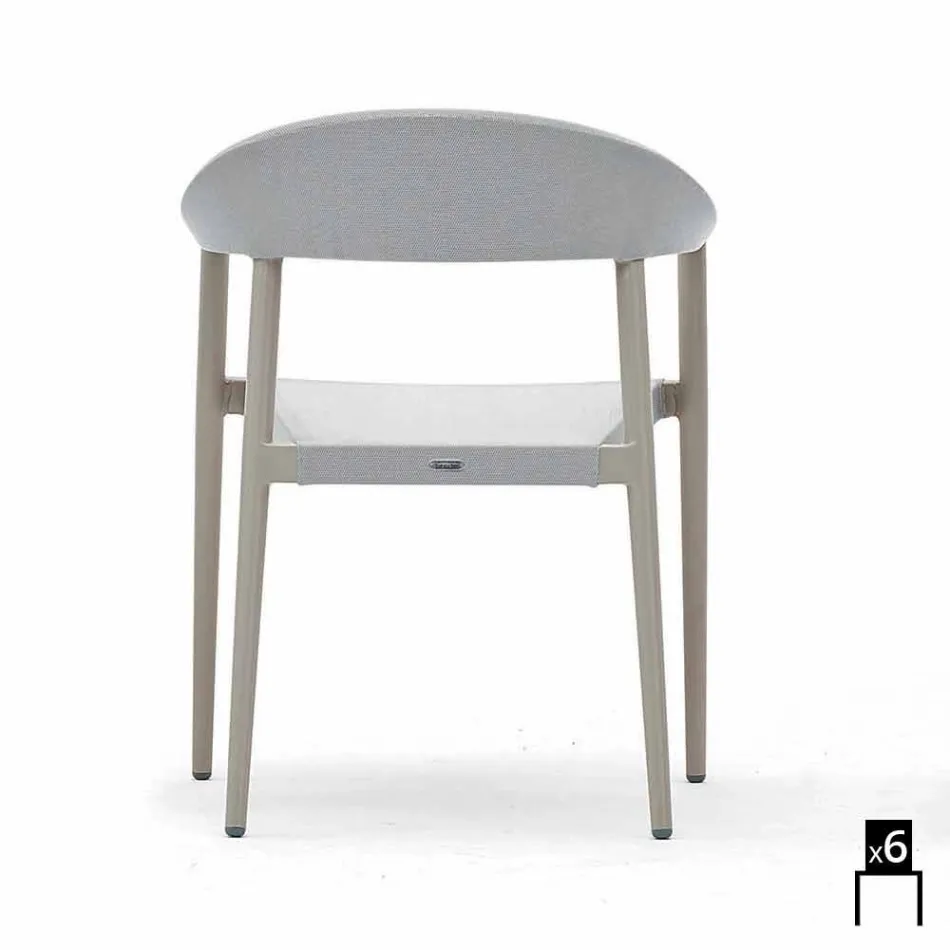 Varaschin Clever Stuhl aus modernem Design Garten, 6 Stück Viadurini