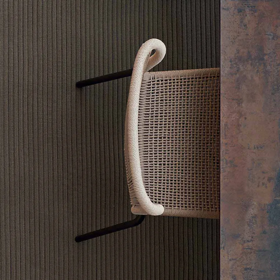 Varaschin Cricket im Freien Stuhl moderne von Hand, 2 Stück gewebt Viadurini