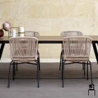 Varaschin Cricket im Freien Stuhl moderne von Hand, 2 Stück gewebt Viadurini