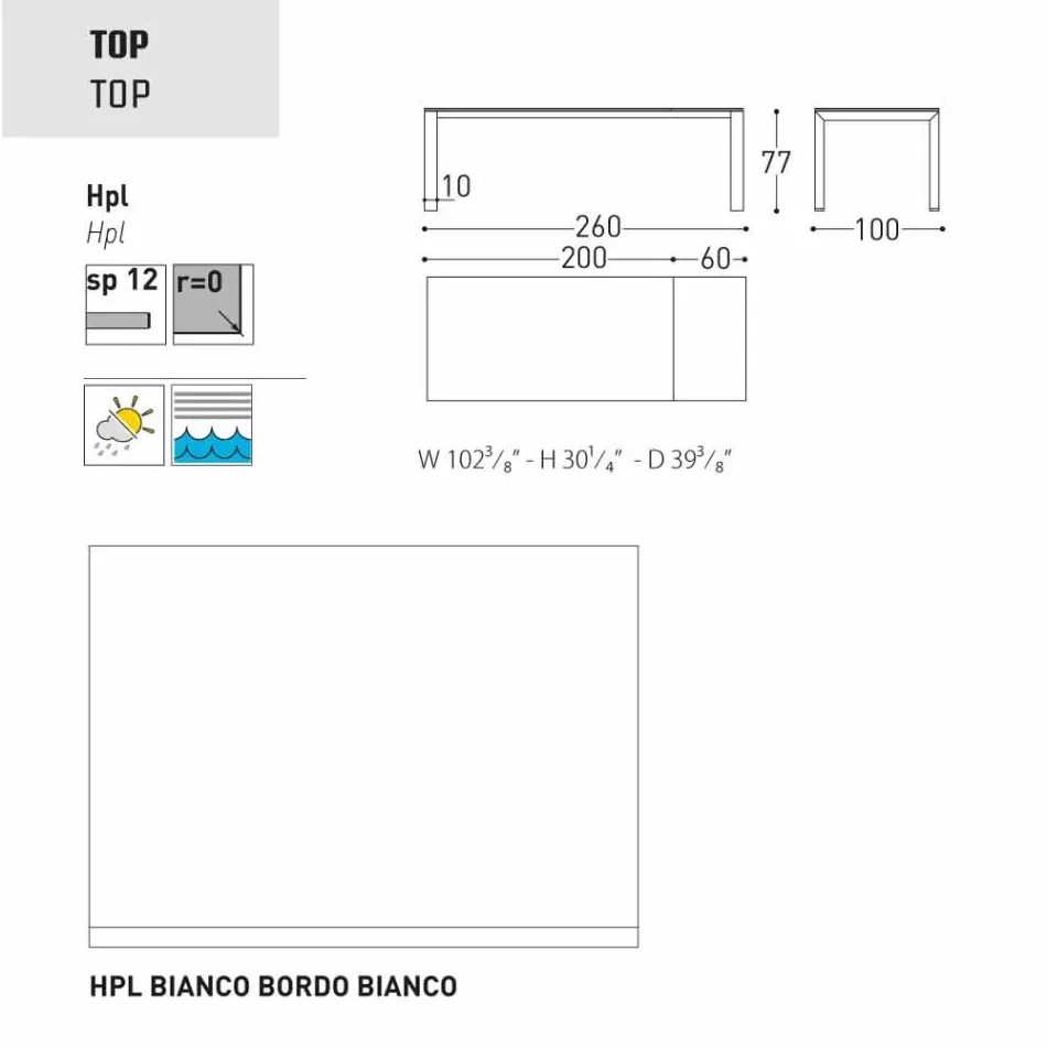 Varaschin Dolmen Gartentisch erweiterbar auf bis zu 380 cm Viadurini