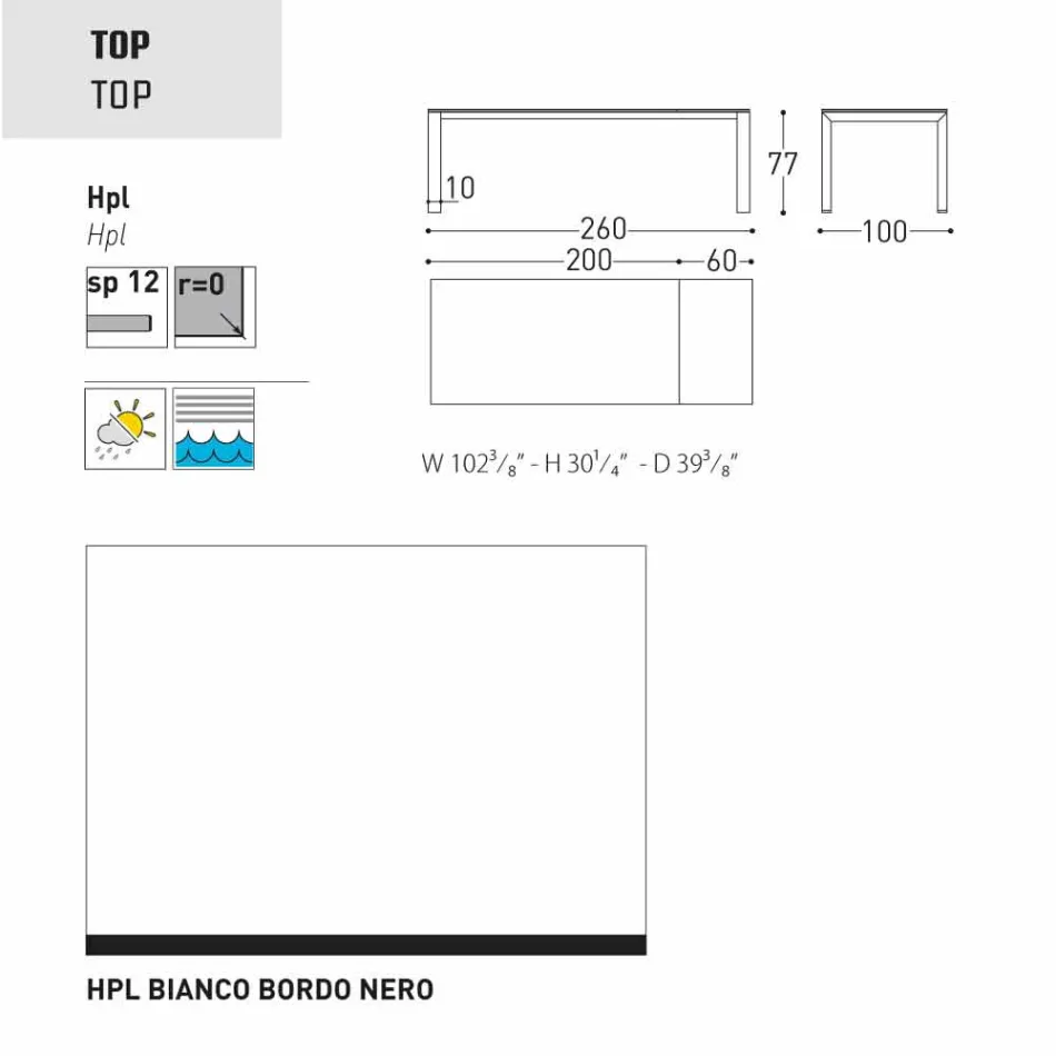 Varaschin Dolmen Gartentisch erweiterbar auf bis zu 380 cm Viadurini