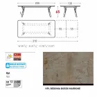 Varaschin Link-Tisch Gartentisch mit Teakholz Beinen, H65 cm Viadurini