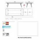 Varaschin Link-Tisch Gartentisch mit Teakholz Beinen, H65 cm Viadurini