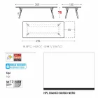 Varaschin Link-Garten Anschiebetisch mit Teakholz Beinen, H75 cm Viadurini