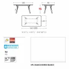 Varaschin Link-Garten Anschiebetisch mit Teakholz Beinen, H75 cm Viadurini