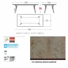 Varaschin Link-Garten Anschiebetisch mit Teakholz Beinen, H75 cm Viadurini