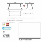 Varaschin Link-Garten Anschiebetisch mit Teakholz Beinen, H75 cm Viadurini