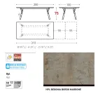 Varaschin Link moderner ausziehbarer Gartentisch, H 73,2 cm Viadurini