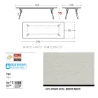 Varaschin Link moderner ausziehbarer Gartentisch, H 73,2 cm Viadurini