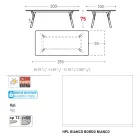 Varaschin Link moderner ausziehbarer Gartentisch, H 73,2 cm Viadurini