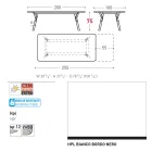 Varaschin Link moderner ausziehbarer Gartentisch, H 73,2 cm Viadurini