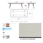 Varaschin Link moderner ausziehbarer Gartentisch, H 73,2 cm Viadurini