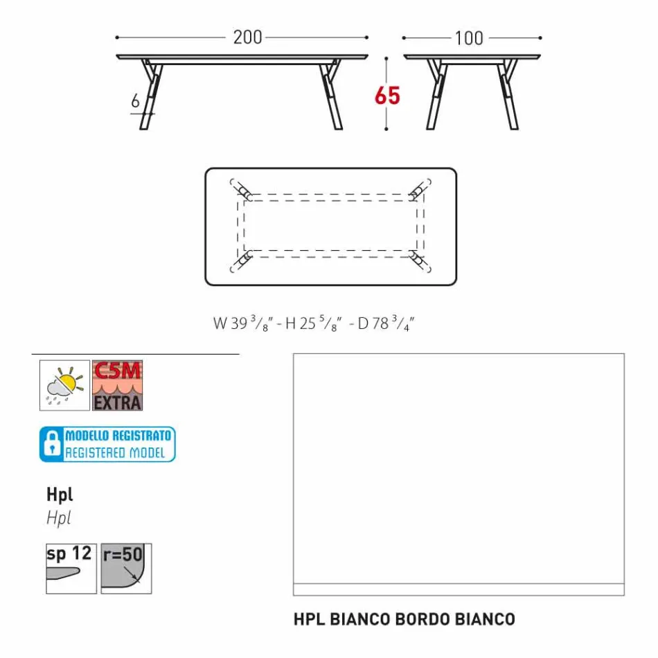 Varaschin Link-Gartentisch mit Teakholz Beinen, H 65 cm Viadurini