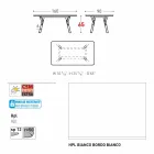 Varaschin Link-Gartentisch mit Teakholz Beinen, H 75 cm Viadurini