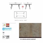 Varaschin Link-Gartentisch mit Teakholz Beinen, H 75 cm Viadurini