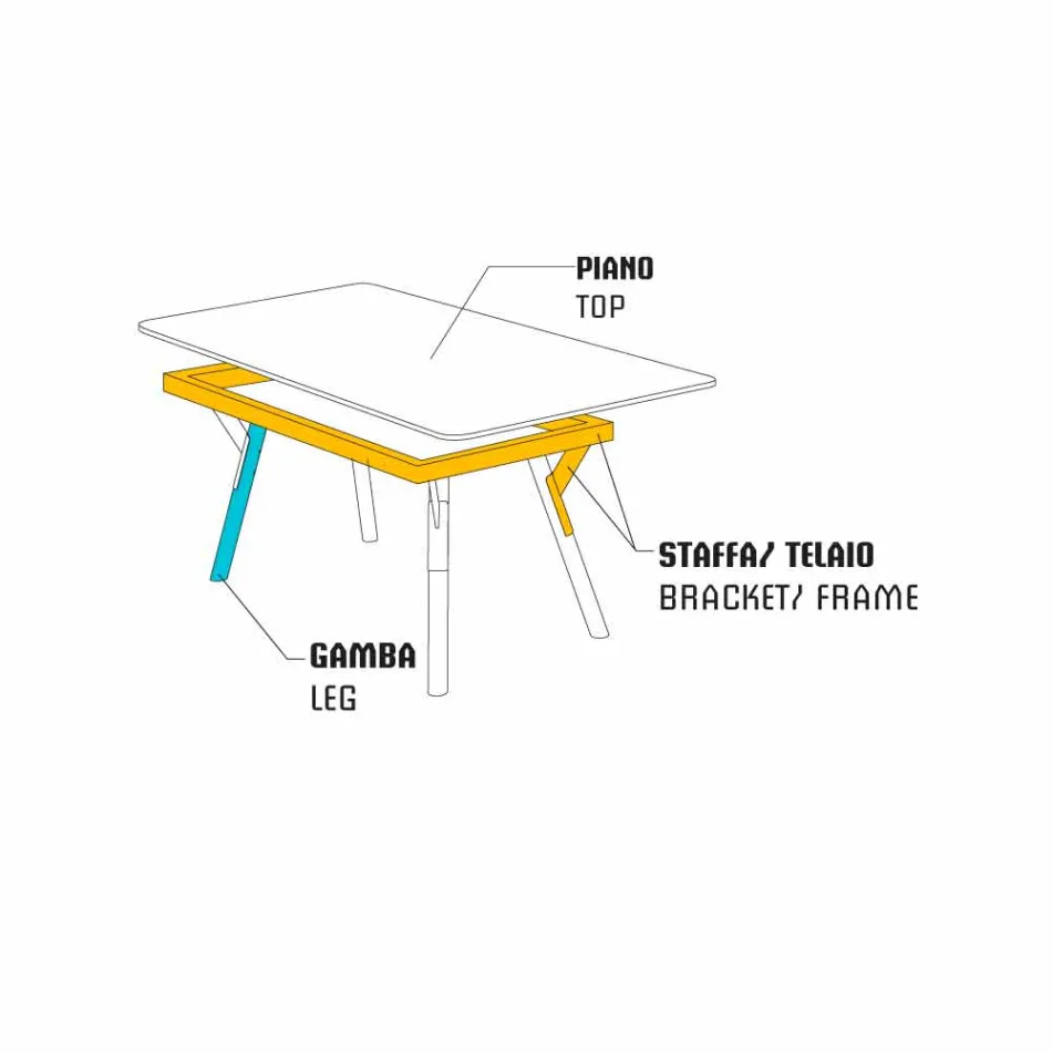Varaschin Link-Teakholz Garten Esstisch H 75 cm Viadurini