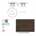 Varaschin Link Round Gartentisch mit Teak Beinen, H 65cm Viadurini