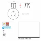 Varaschin Link Round Gartentisch mit Teak Beinen, H 65cm Viadurini