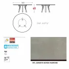 Varaschin Link Round Gartentisch mit Teak Beinen, H 65cm Viadurini