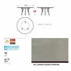 Varaschin Link Round Gartentisch mit Teak Beinen, H 65cm Viadurini