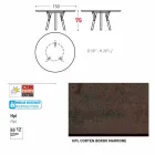 Varaschin verbindet Rundgartentisch mit Teak Beinen, H 75cm Viadurini