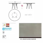 Varaschin verbindet Rundgartentisch mit Teak Beinen, H 75cm Viadurini