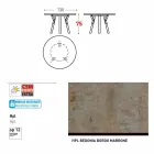 Varaschin verbindet Rundgartentisch mit Teak Beinen, H 75cm Viadurini