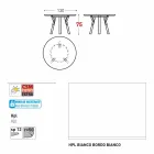 Varaschin Verbindungen Runder Tisch modernes Design Garten, H 75 cm Viadurini