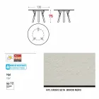 Varaschin Verbindungen Runder Tisch modernes Design Garten, H 75 cm Viadurini