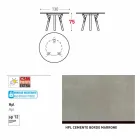 Varaschin Verbindungen Runder Tisch modernes Design Garten, H 75 cm Viadurini