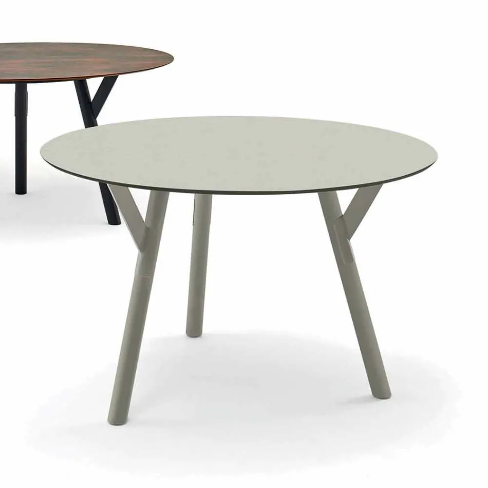 Varaschin Verbindungen Runder Tisch modernes Design Garten, H 75 cm Viadurini
