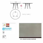 Varaschin Verbindungen Runder Tisch modernes Design Garten, H 75 cm Viadurini