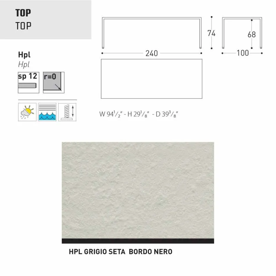 Varaschin Victor Tisch für den Innen-und Garten speisen, modernes Design Viadurini