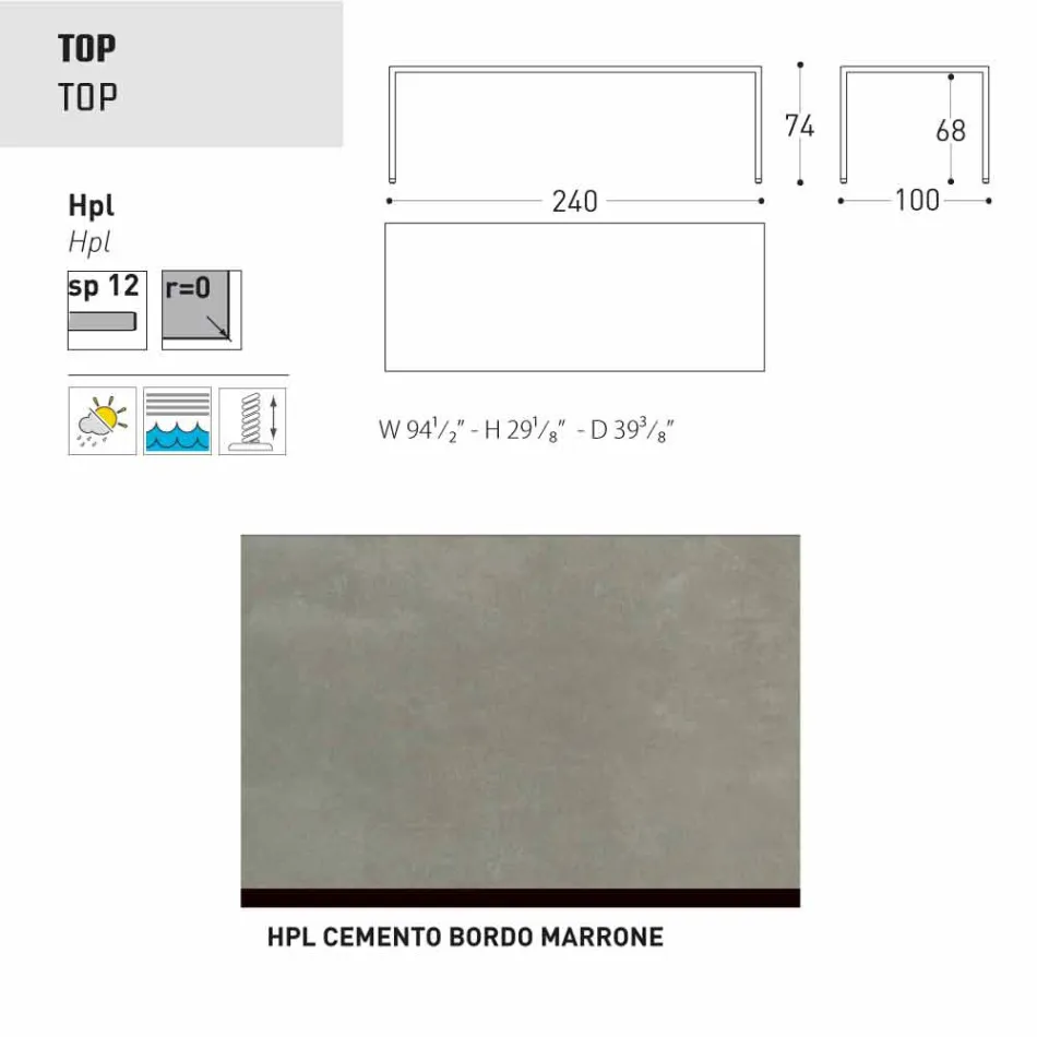 Varaschin Victor Tisch für den Innen-und Garten speisen, modernes Design Viadurini