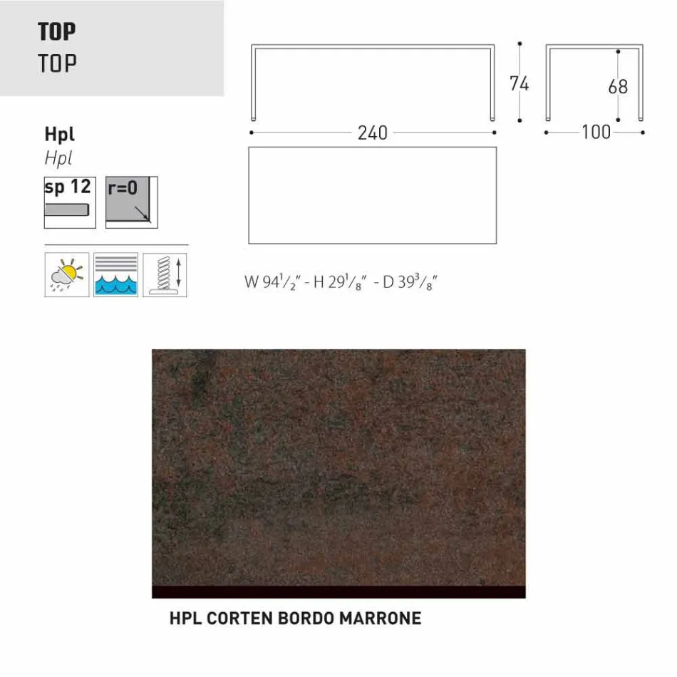 Varaschin Victor Tisch für den Innen-und Garten speisen, modernes Design Viadurini