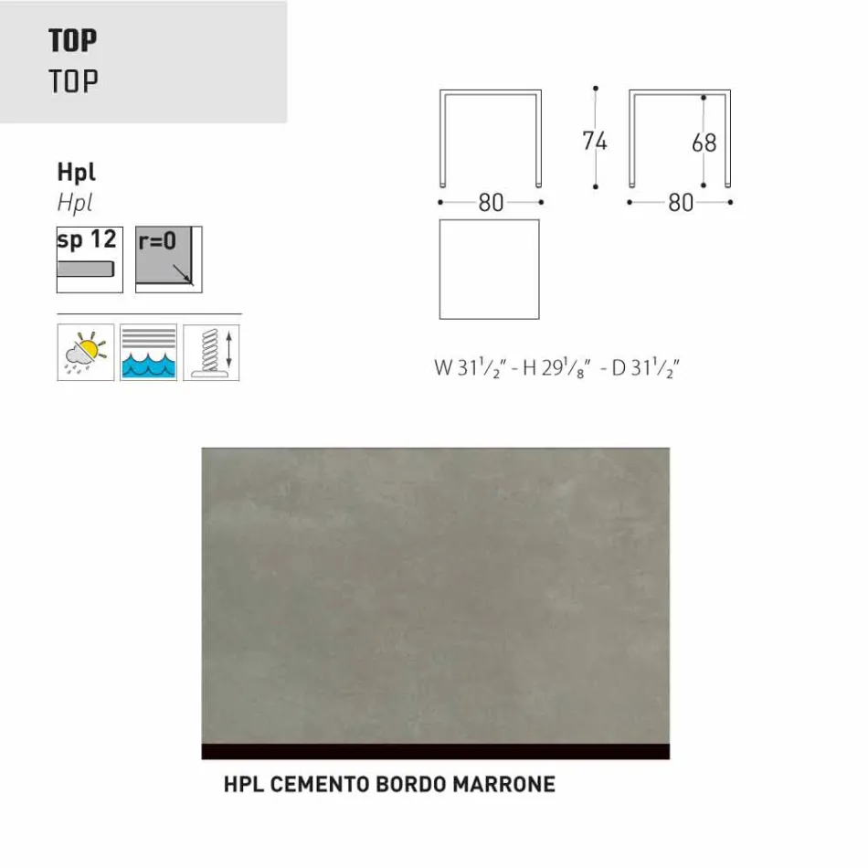 Varaschin Victor Tisch für den Innen-und Garten speisen, modernes Design Viadurini