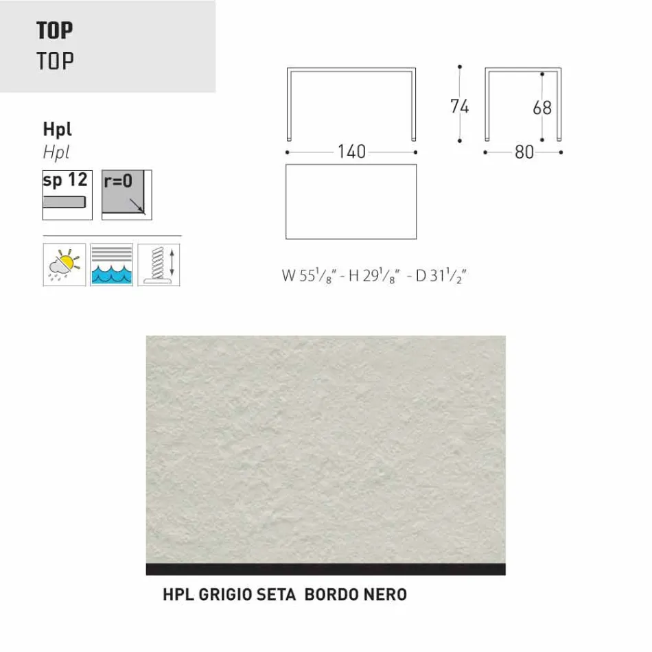 Varaschin Victor Tisch für den Innen-und Garten speisen, modernes Design Viadurini