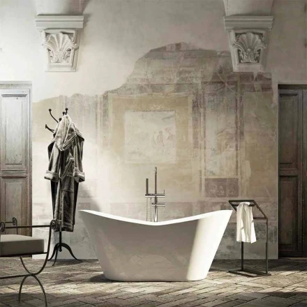 Moderne freistehende Designbadewanne hergestellt in Italy Ragusa Viadurini