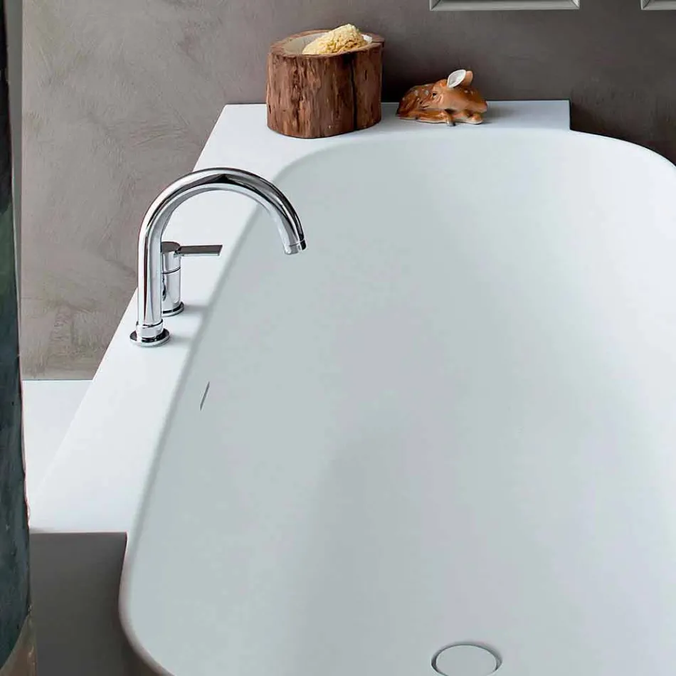 Modern Style White Design Freistehende Badewanne - Lipperiavas1 Viadurini