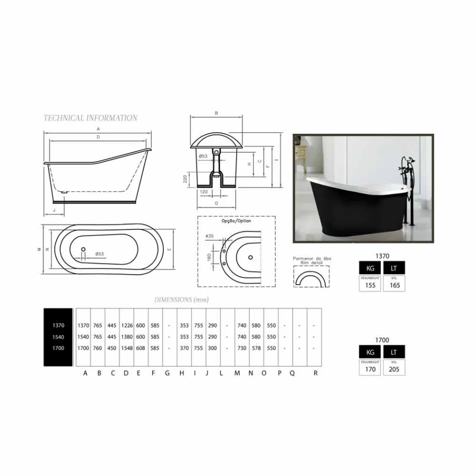 Bad-Design lackiert Gusseisen Alte freistehend Viadurini