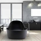 Badewanne freistehend lackiert, modernes Design, Welle Viadurini