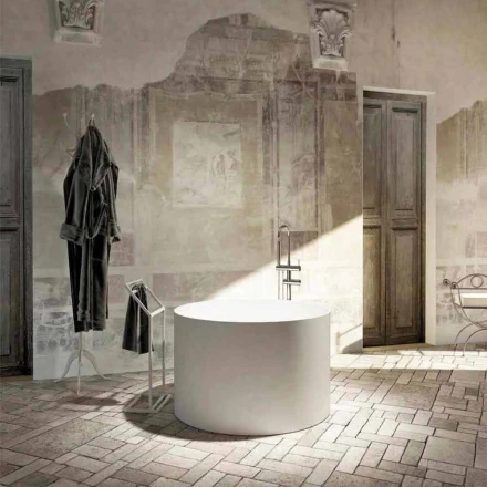 Runde freistehende Design-Badewanne aus italienischem Cremona Viadurini