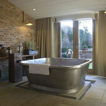 Badewanne freistehend aus Kupfer in modernem Design Annie