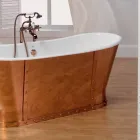 Gusseisenbad außen mit Henry-Kupfer beschichtet Viadurini