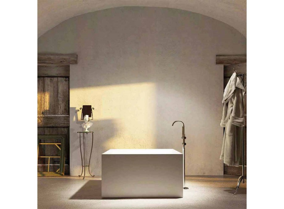 Freistehende quadratische Badewanne aus italienischem Design von Argentera