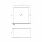 Freistehende quadratische Badewanne aus italienischem Design von Argentera Viadurini