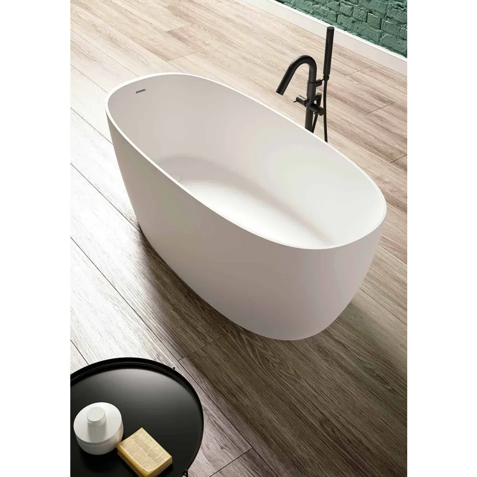 Freistehende Badewanne, Design Solid Surface Glossy / Matte - Veil Viadurini