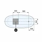 Freistehende Badewanne, Design Solid Surface Glossy / Matte - Veil Viadurini