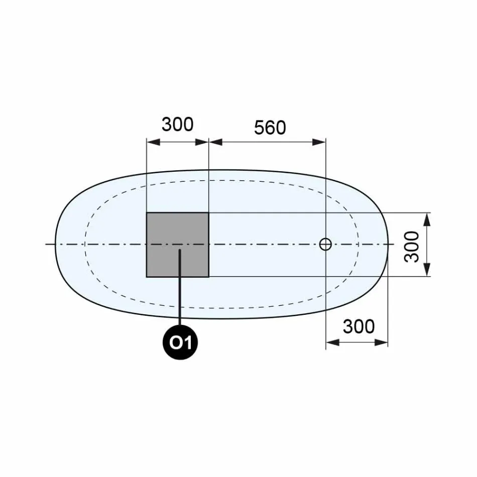 Freistehende Badewanne, Design Solid Surface Glossy / Matte - Veil Viadurini